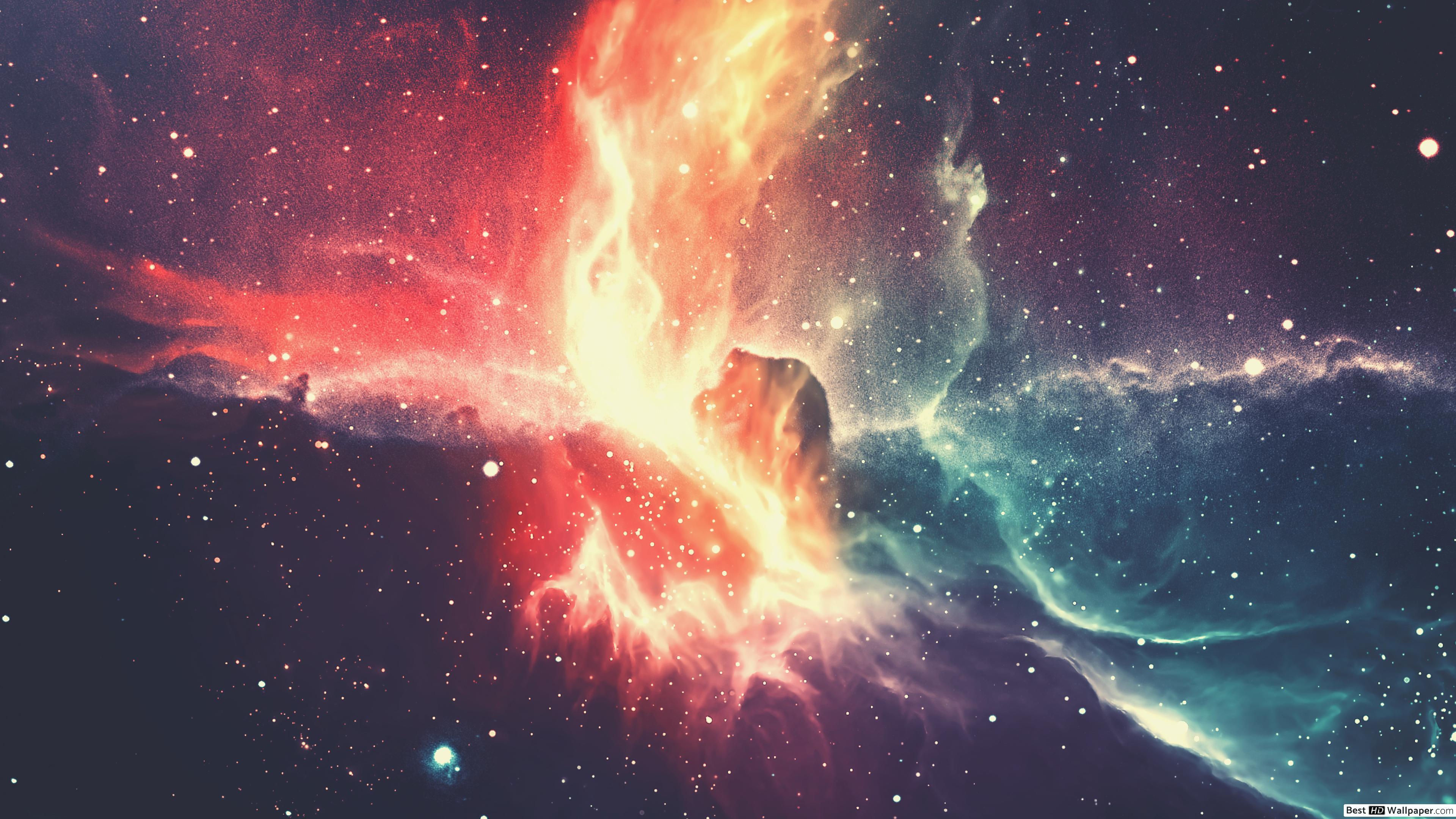 3840x2160 Flame Like Nebula HD Wallpaper Download