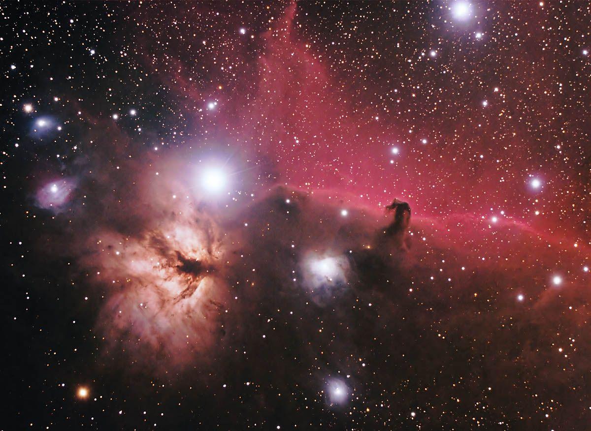 1200x876 Horsehead and Flame Nebula in Orion. 20Da