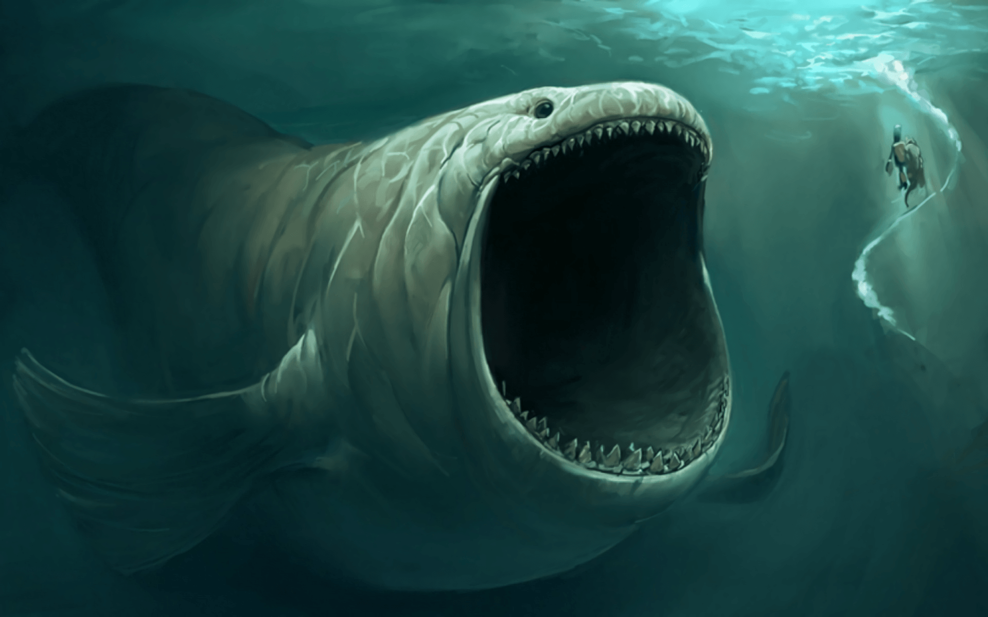 1920x1200 Water Monster Wallpaper
