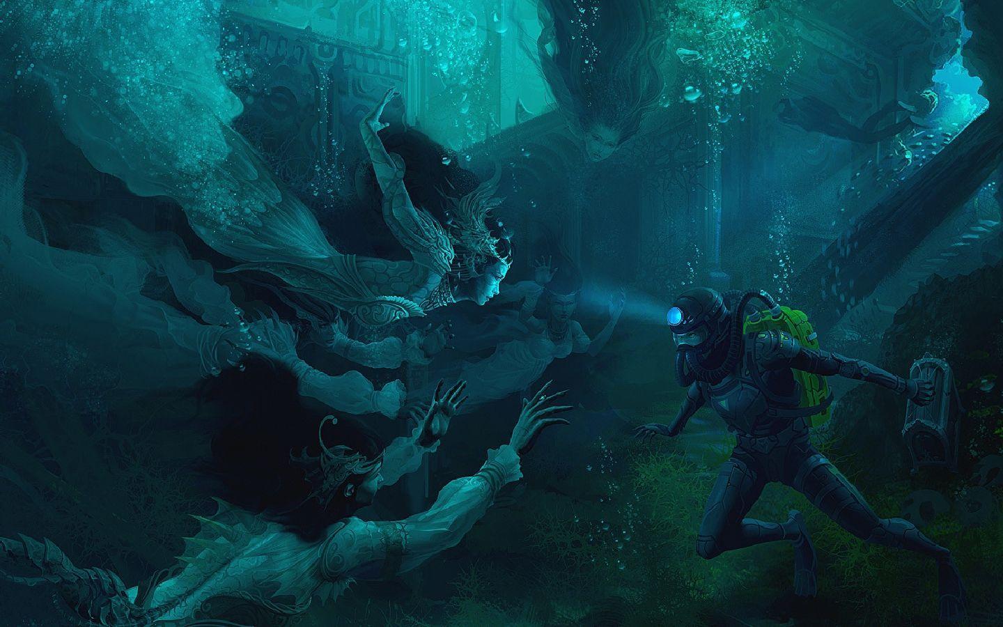 1440x900 Sea Monster Wallpaper