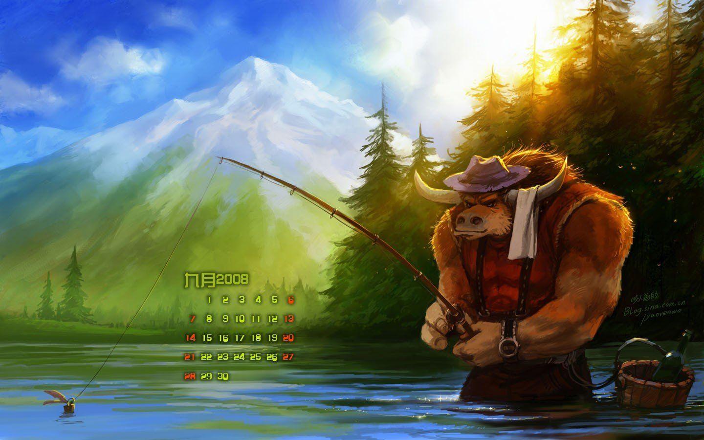 1440x900 World of Warcraft tauren fantasy art .