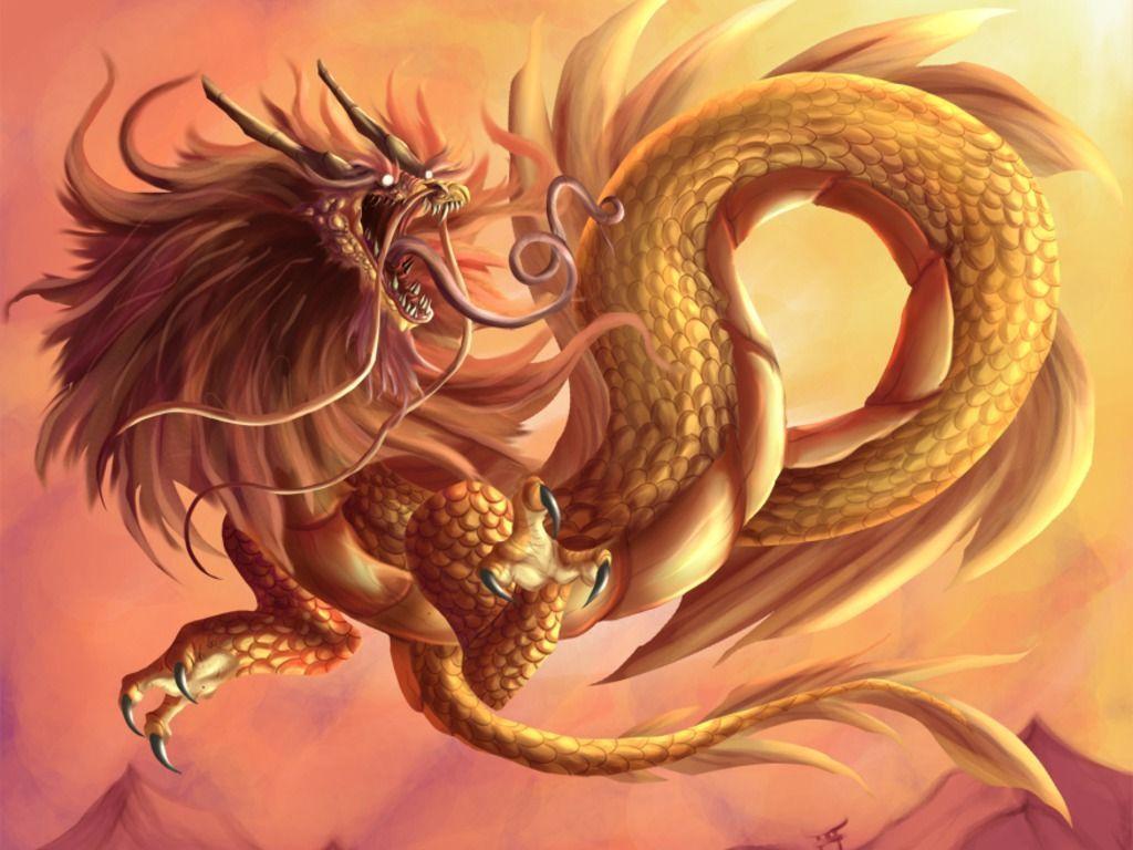 1024x768 24++ Anime Chinese Dragon Wallpaper