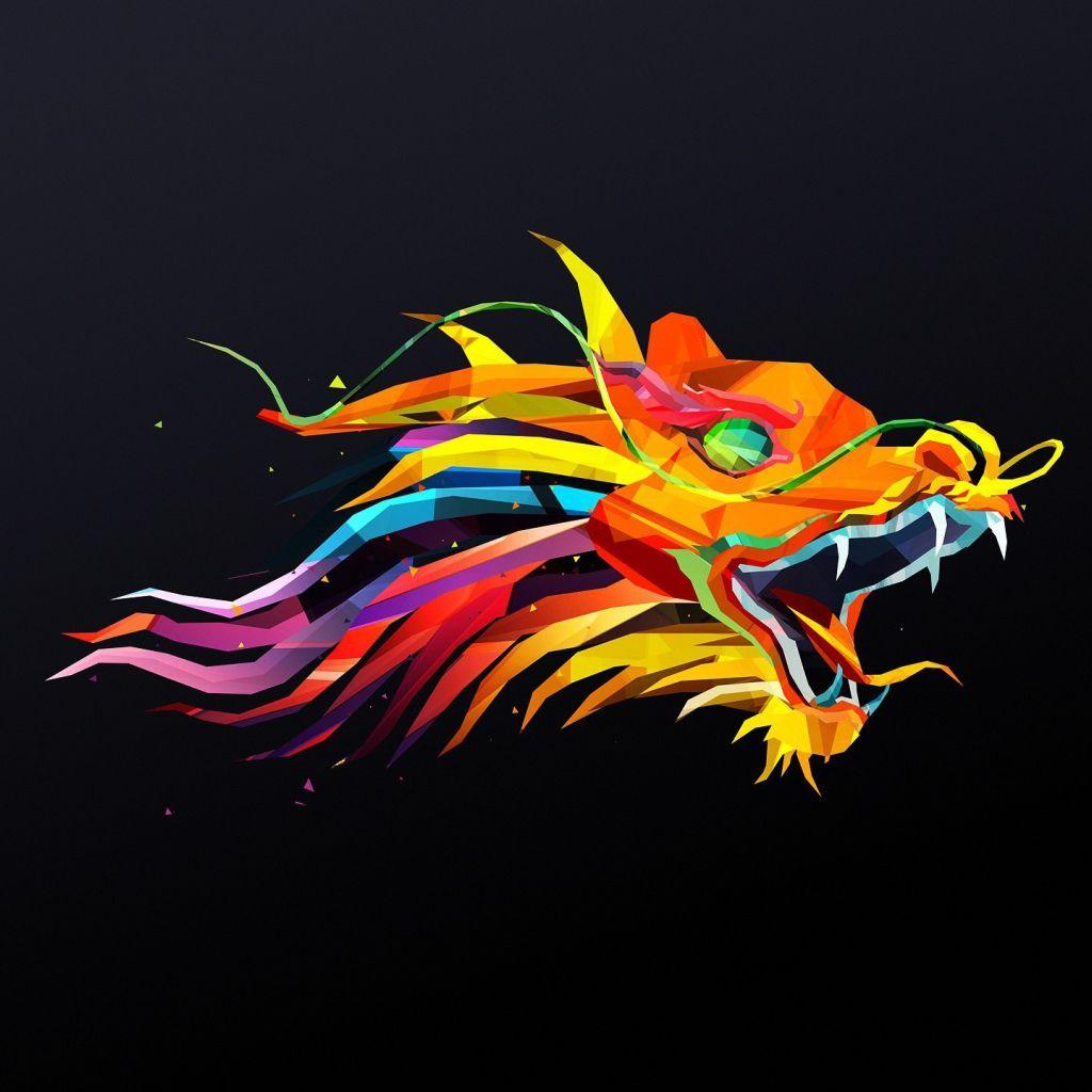 1024x1024 Chinese Dragon, 3 D Graphics Desktop Wallpaper 1024x1024