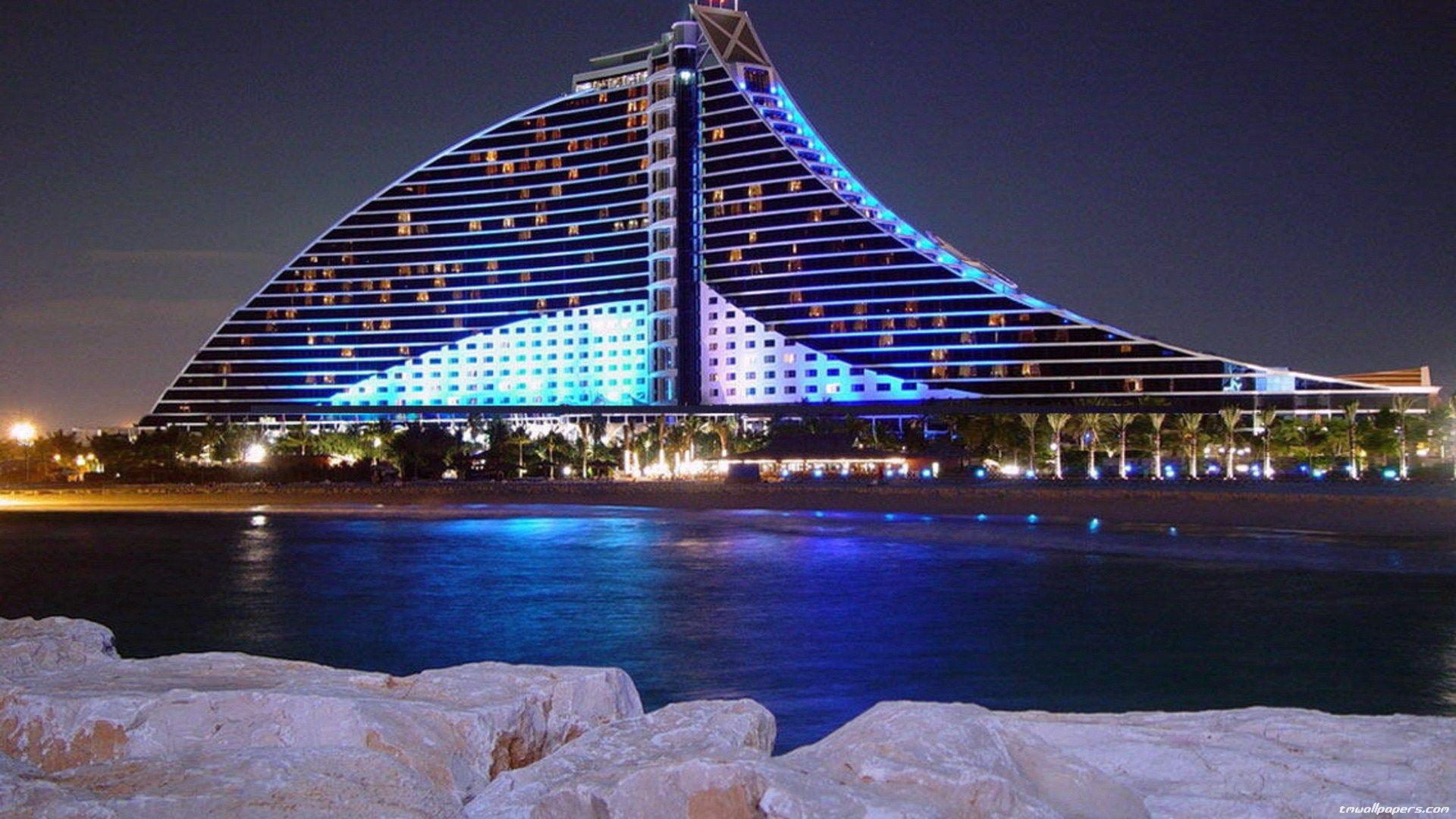 1920x1080 Full HD Wallpaper dubai wave hotel, Desktop Background HD 1080p
