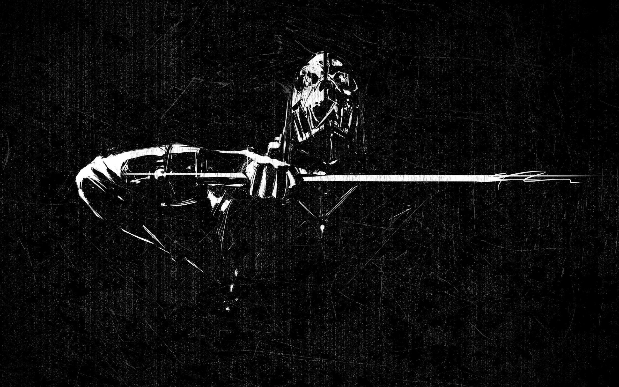 2560x1600 Black and White Gaming Wallpaper