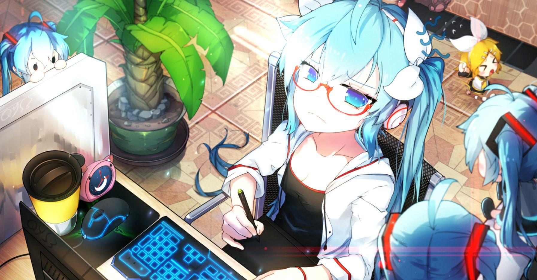 1794x936 Anime Girl Computer Wallpaper