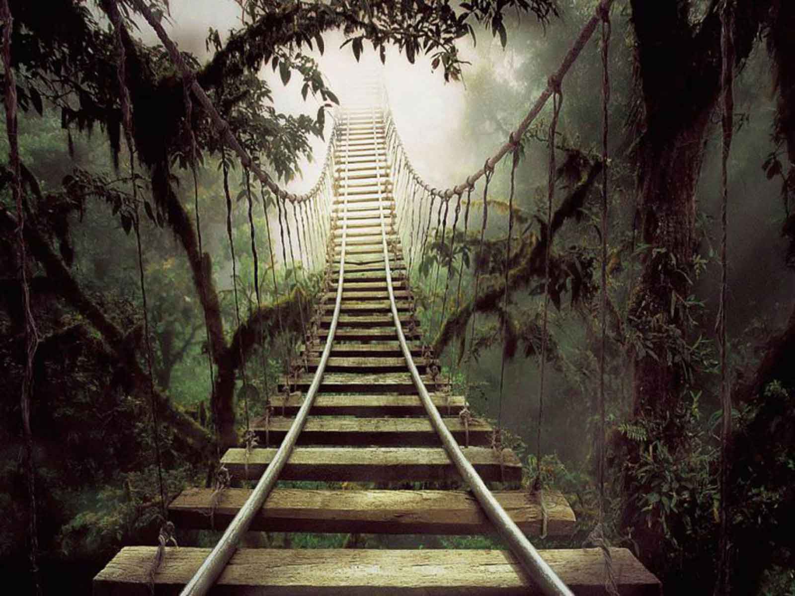 Пропасть в никуда. Лестница в никуда. Подвесной мост фэнтези. Лестница в лесу в никуда. Мост в никуда.