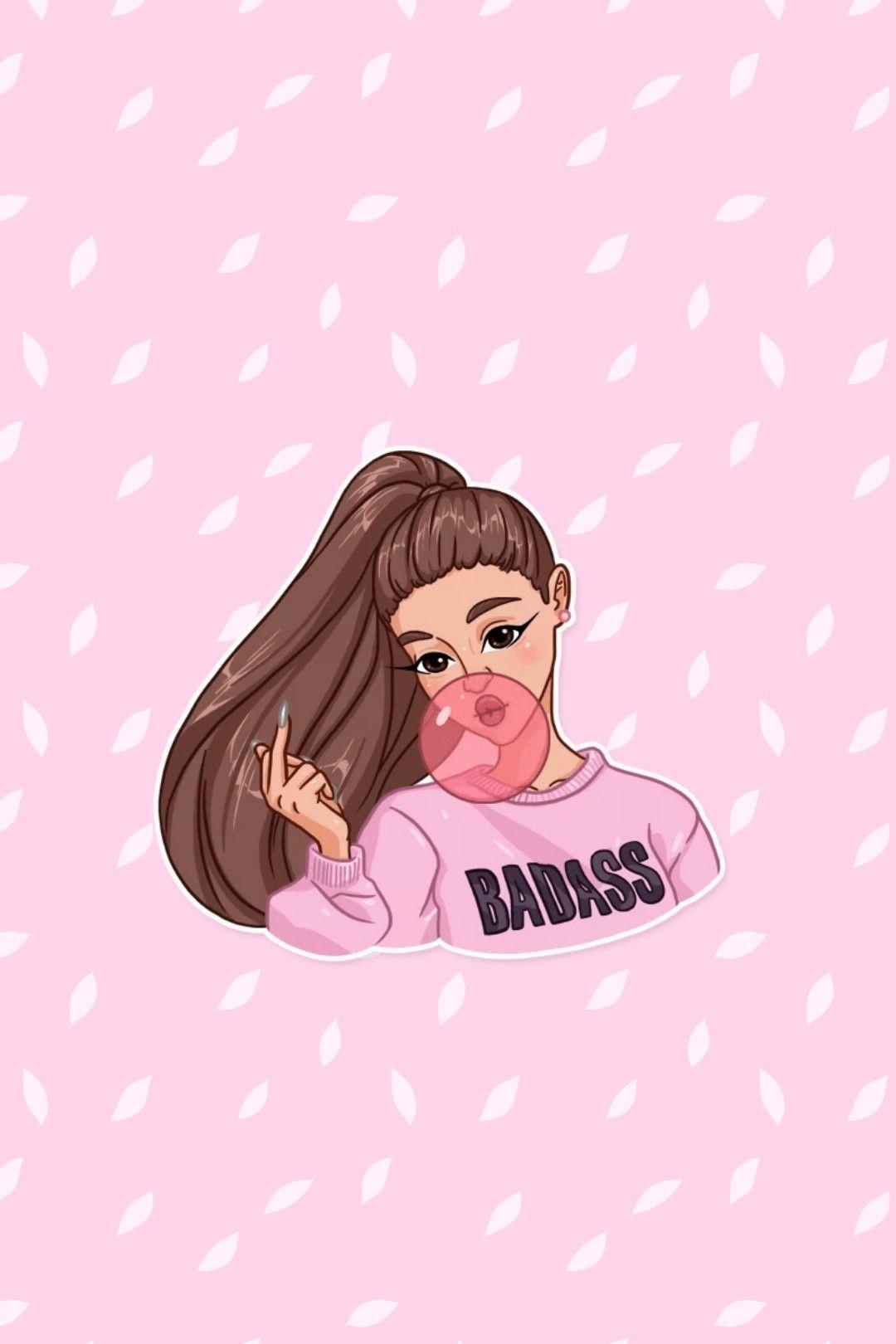 1080x1620 Ariana Grande Cartoon Stickers Wallpaper & Background Download