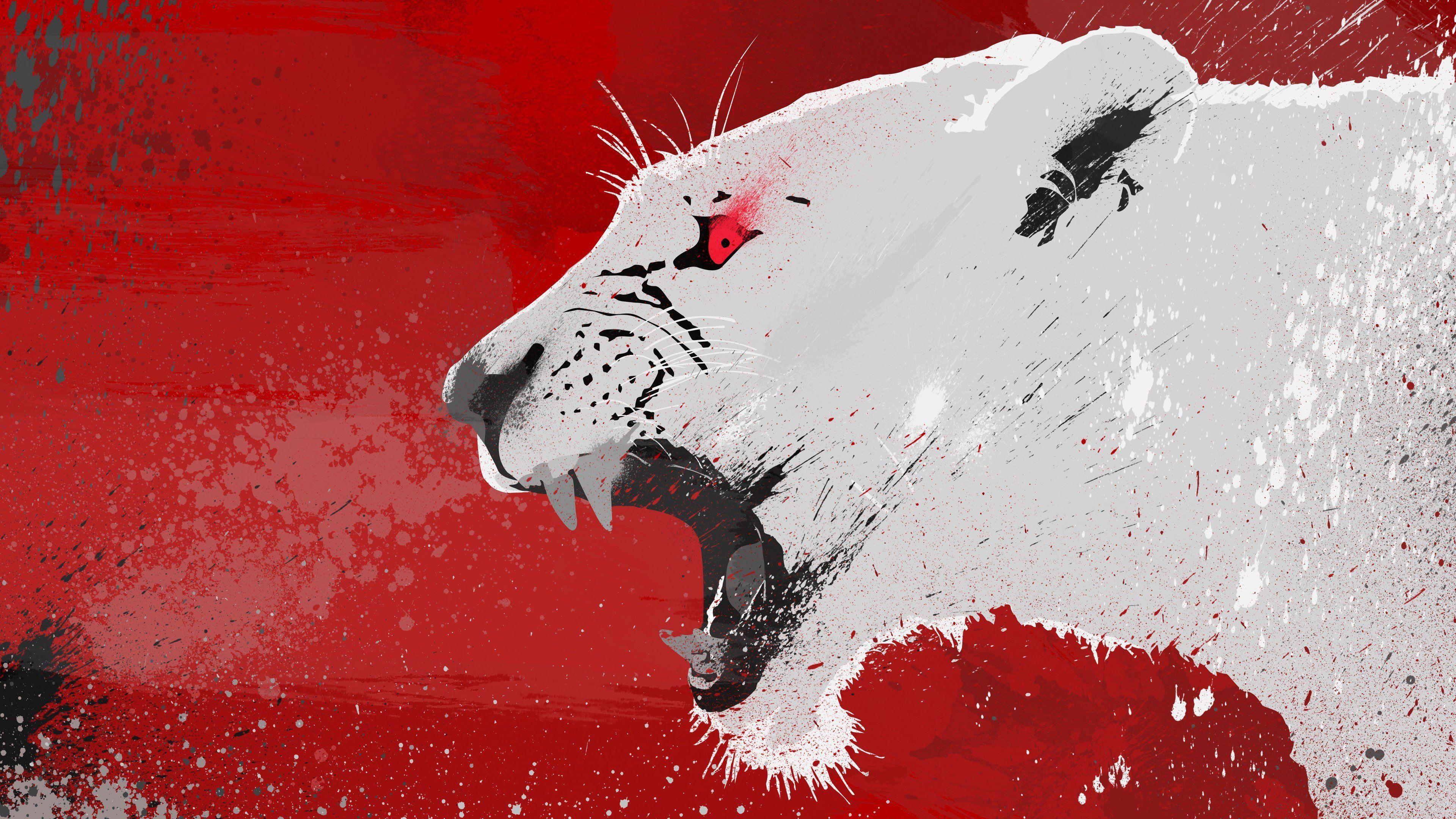 3840x2160 red eyes, Lion, Animals, Vector HD Wallpaper / Desktop and Mobile Image & Photo