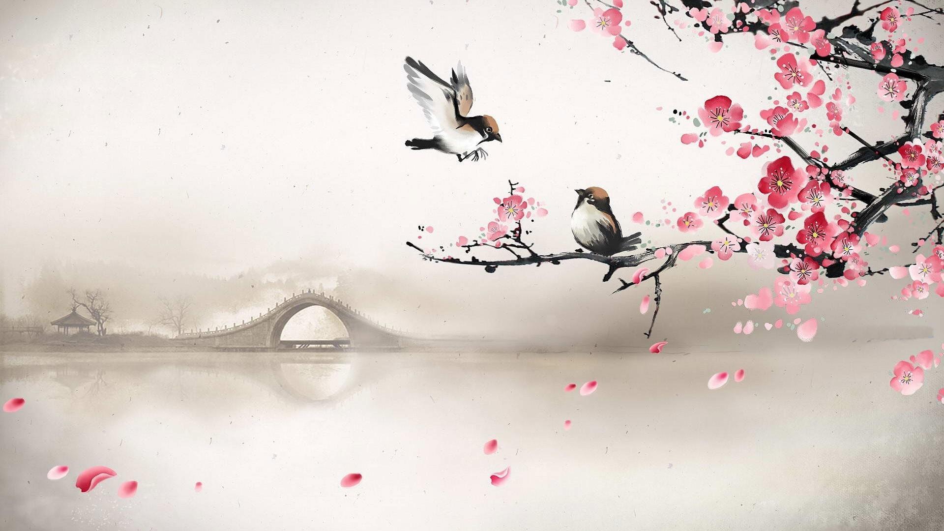 1920x1080 China birds wallpaper