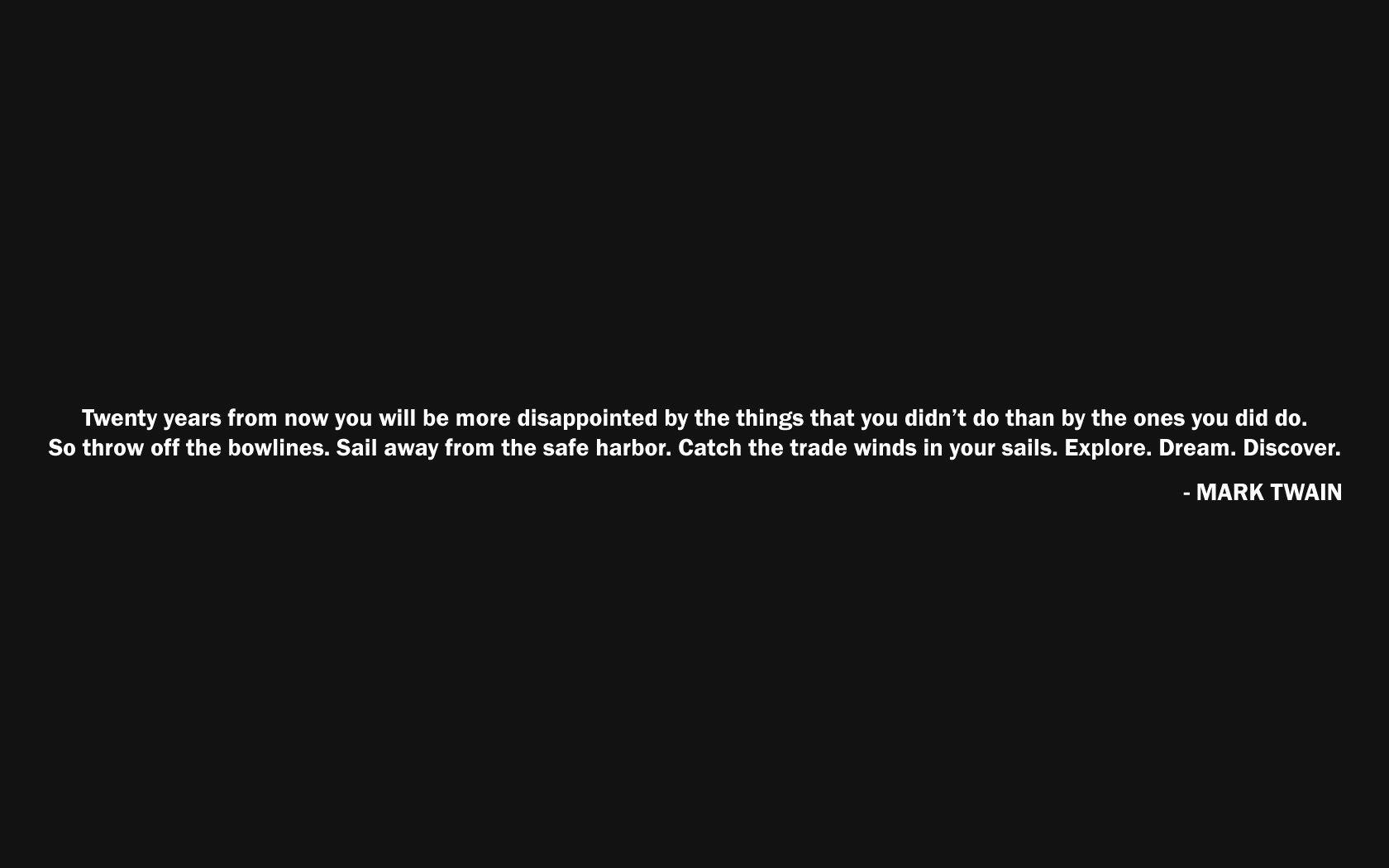 1680x1050 quotes, Mark Twain wallpaper