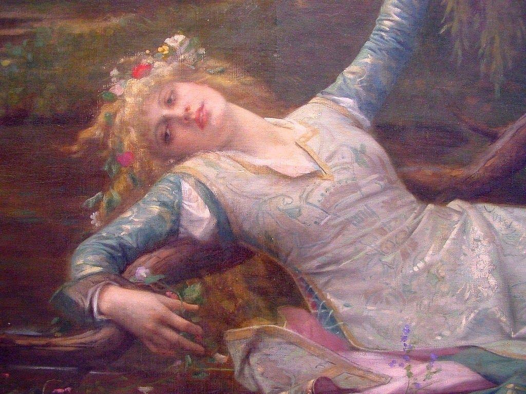 1024x768 Alexandre Cabanel. Ophelia, 1883. Masterpieces. Tutt'Art@