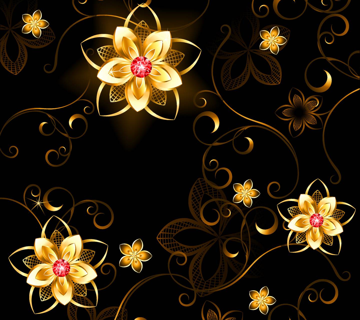 Golden Flower Wallpapers - Top Free Golden Flower Backgrounds -  WallpaperAccess