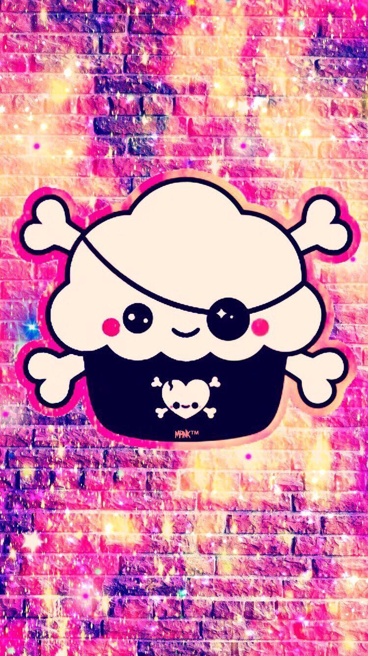 750x1334 Kawaii Cupcake Wallpaper