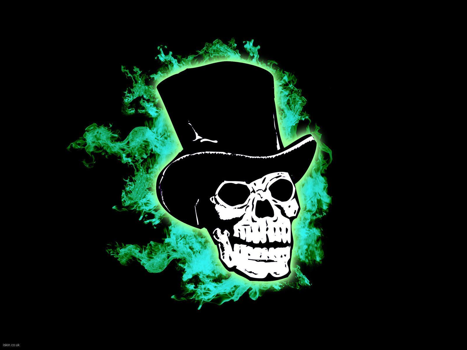 1600x1200 Flaming Skull Desktop Wallpaper. iskin.co.uk