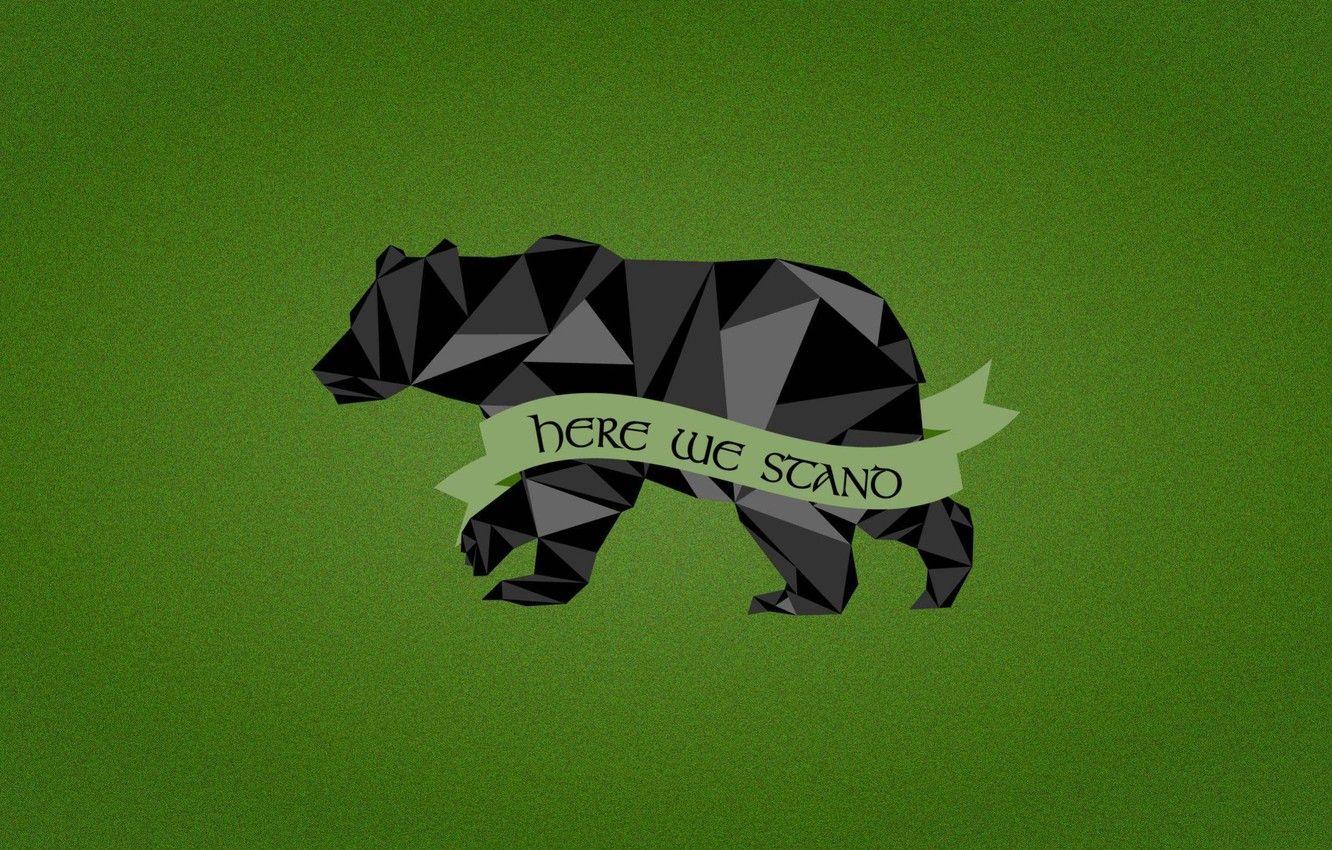 1332x850 Wallpaper Game of Thrones, black bear, House Mormont, Here We Stand, A Song Fire and Ice, sigil image for desktop, section минимализм