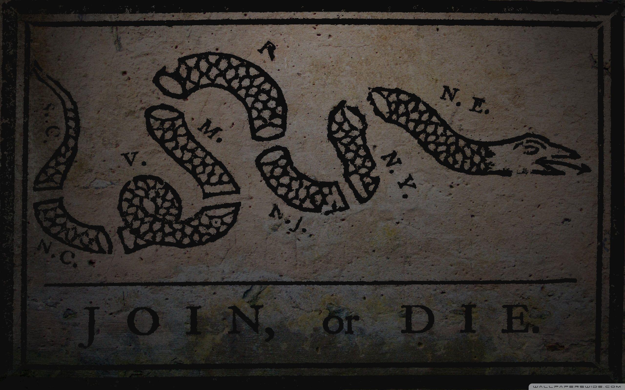 2560x1600 Grunge Join, Or Die By Benjamin Franklin Ultra HD Desktop Background Wallpaper for 4K UHD TV : Tablet