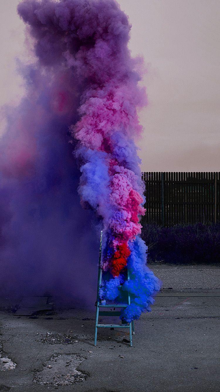 750x1334 Fire Smoke Purple Art Wallpaper