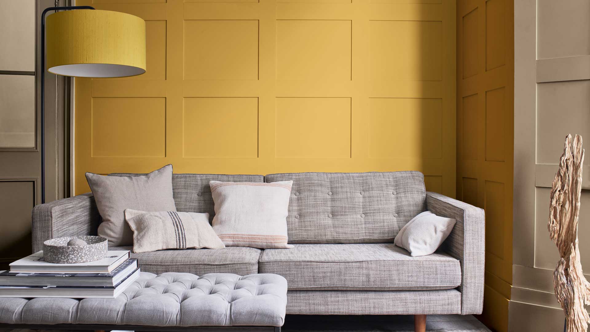 1920x1080 Ý tưởng phòng khách màu vàng - làm thế nào để che nắng một cách phong cách.  Livingetc