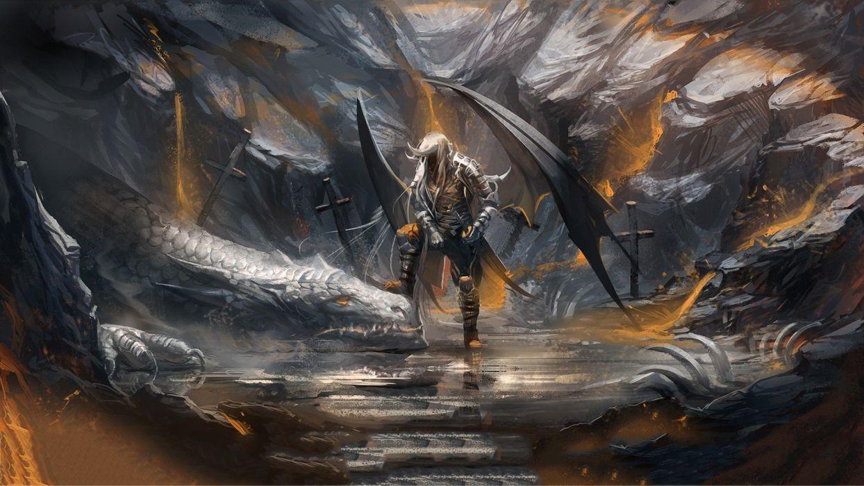 1244x700 Wings dragons fantasy art artwork drow dark elves wallpaperx1080