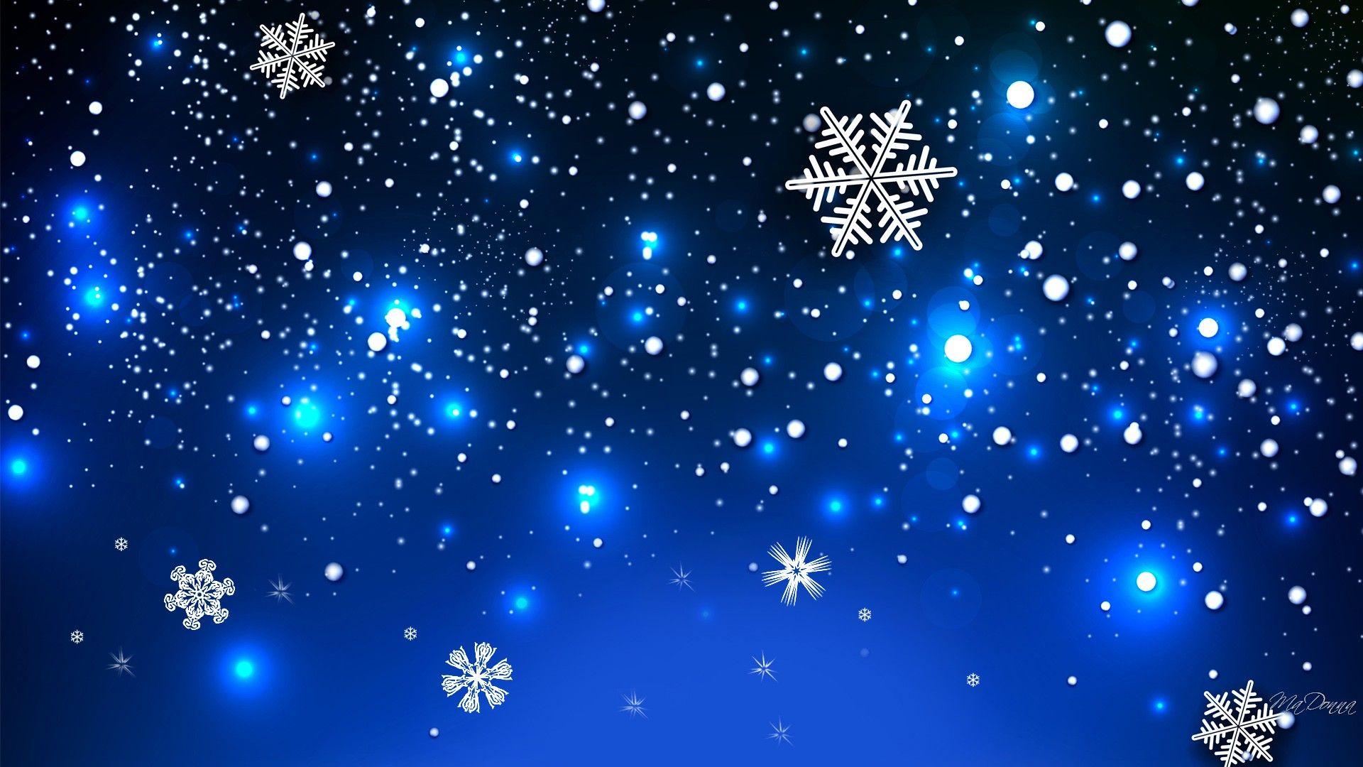 1920x1080 Artistic Snowflake White Blue Wallpaper:1920x1080