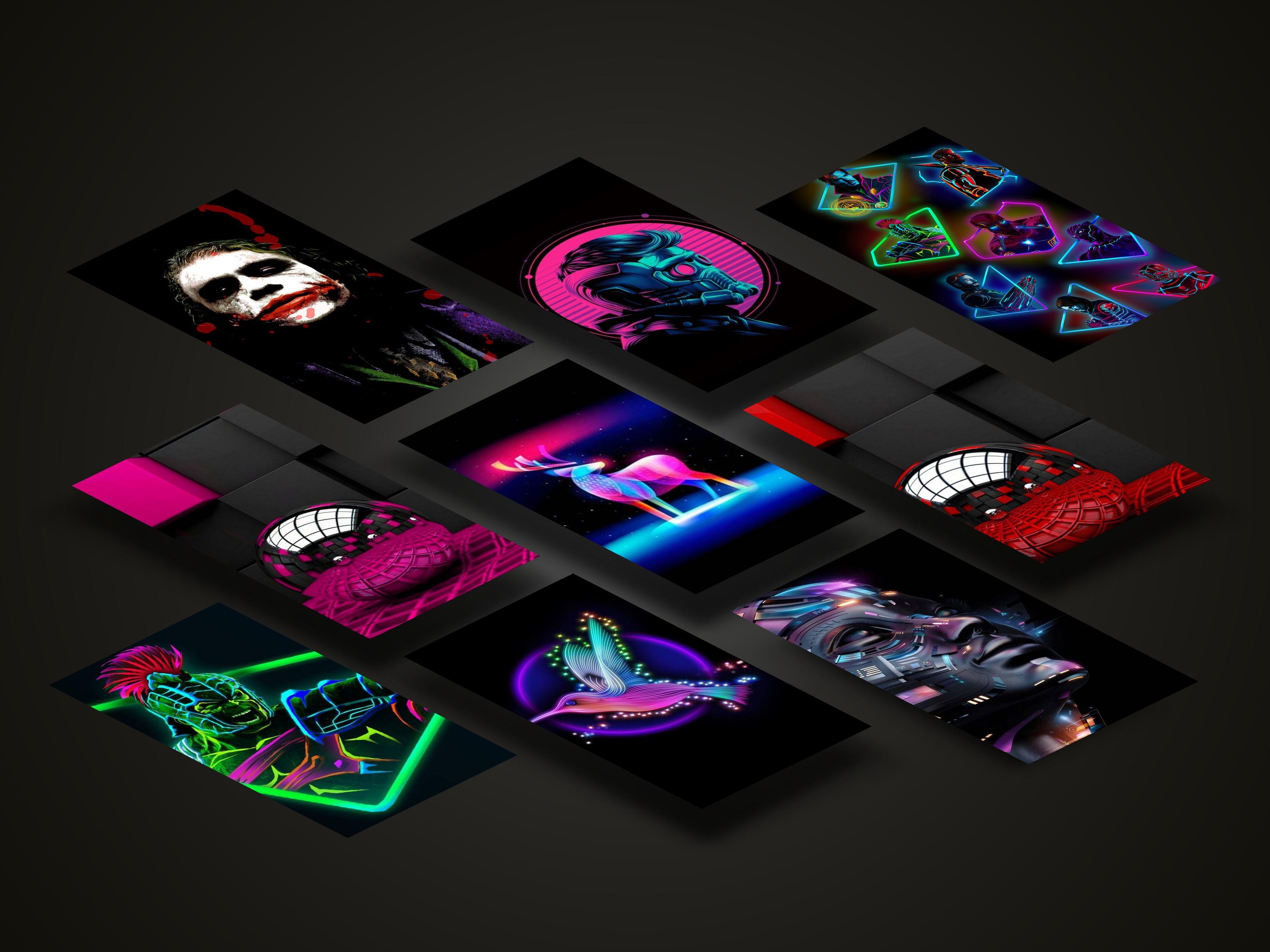 3400x2550 Black Neon Wallpaper for Android
