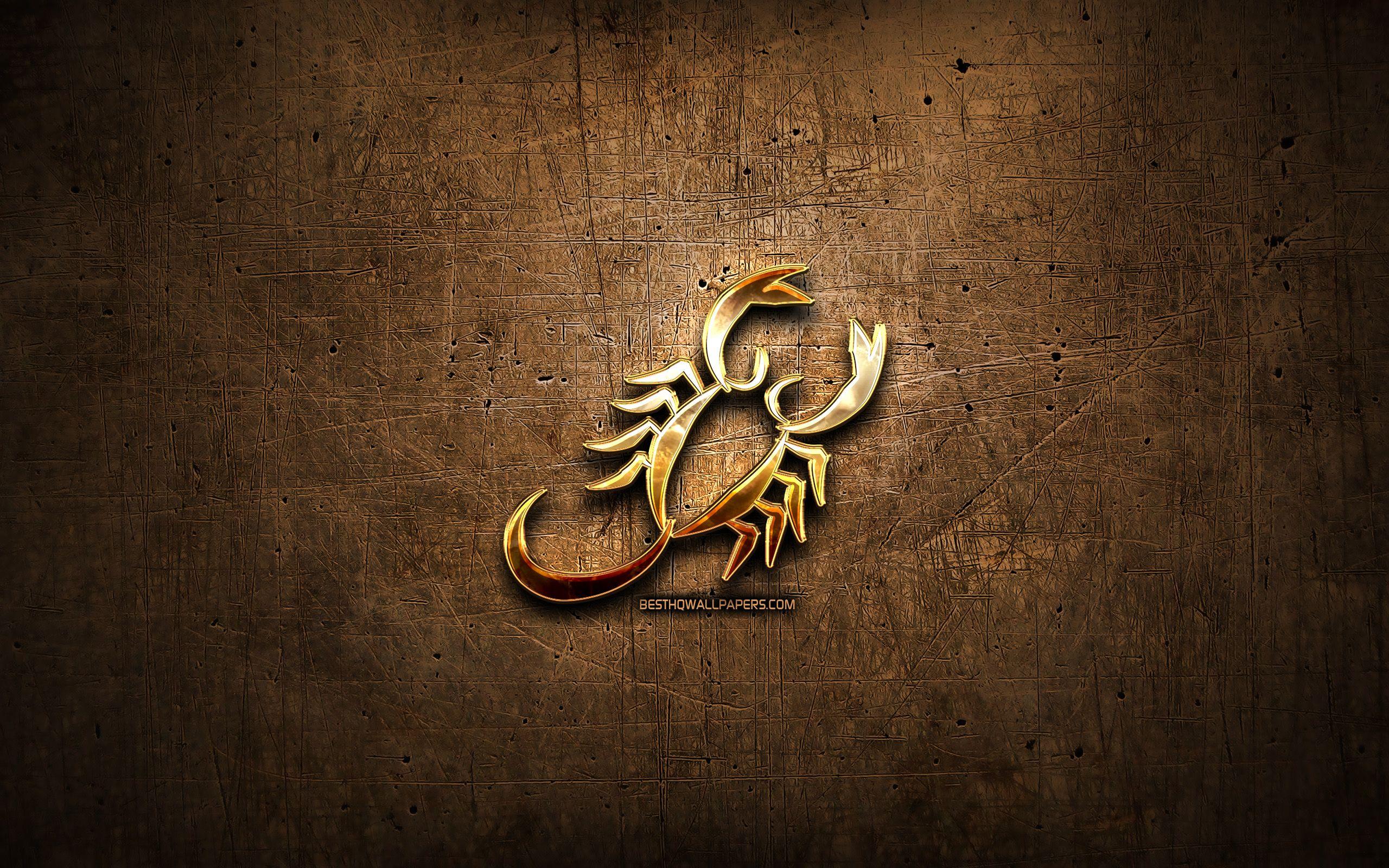 2560x1600 Download wallpaper Scorpio golden sign, metal background, creative art, zodiac signs, Scorpio zodiac sign, astrology, Scorpio Horoscope sign, Scorpio, astrological sign, Scorpio zodiac symbol for desktop with resolution 2560x1600. High Quality HD
