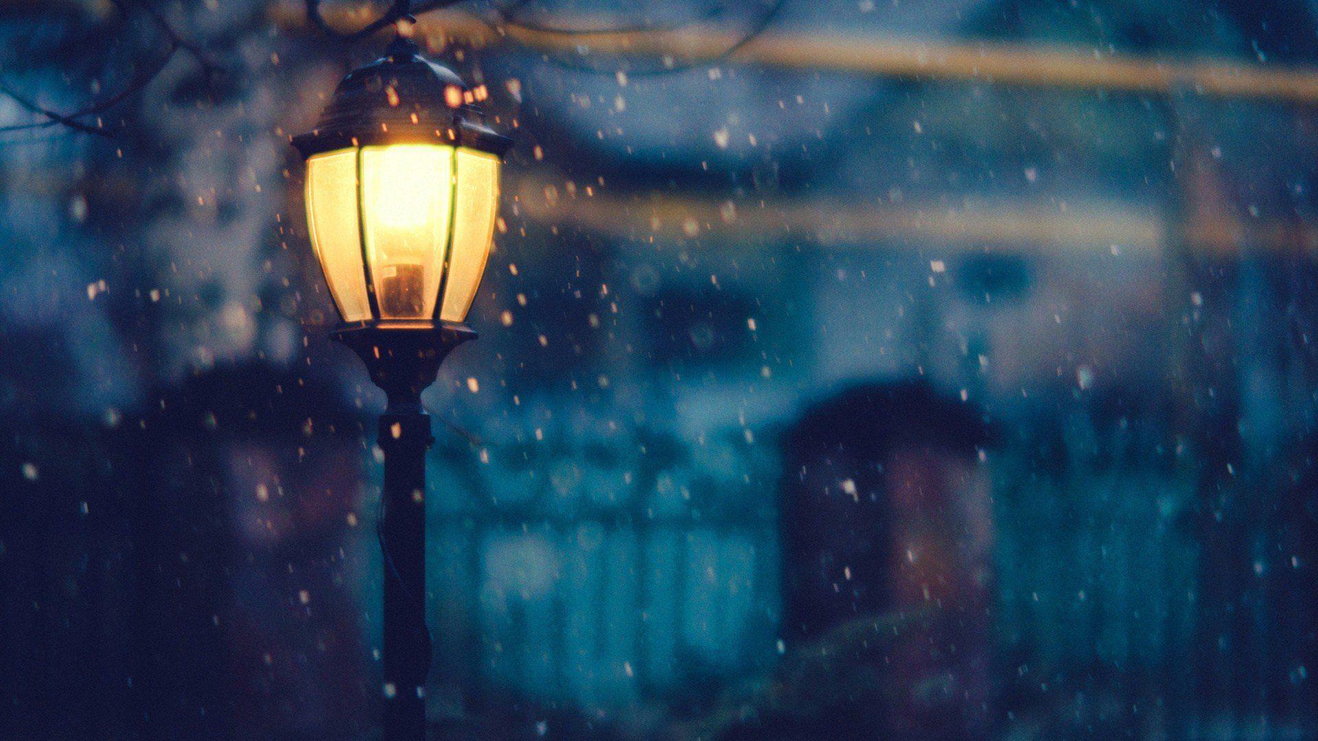 1920x1080 urban, Snow, Lantern Wallpaper HD / Desktop and Mobile Background