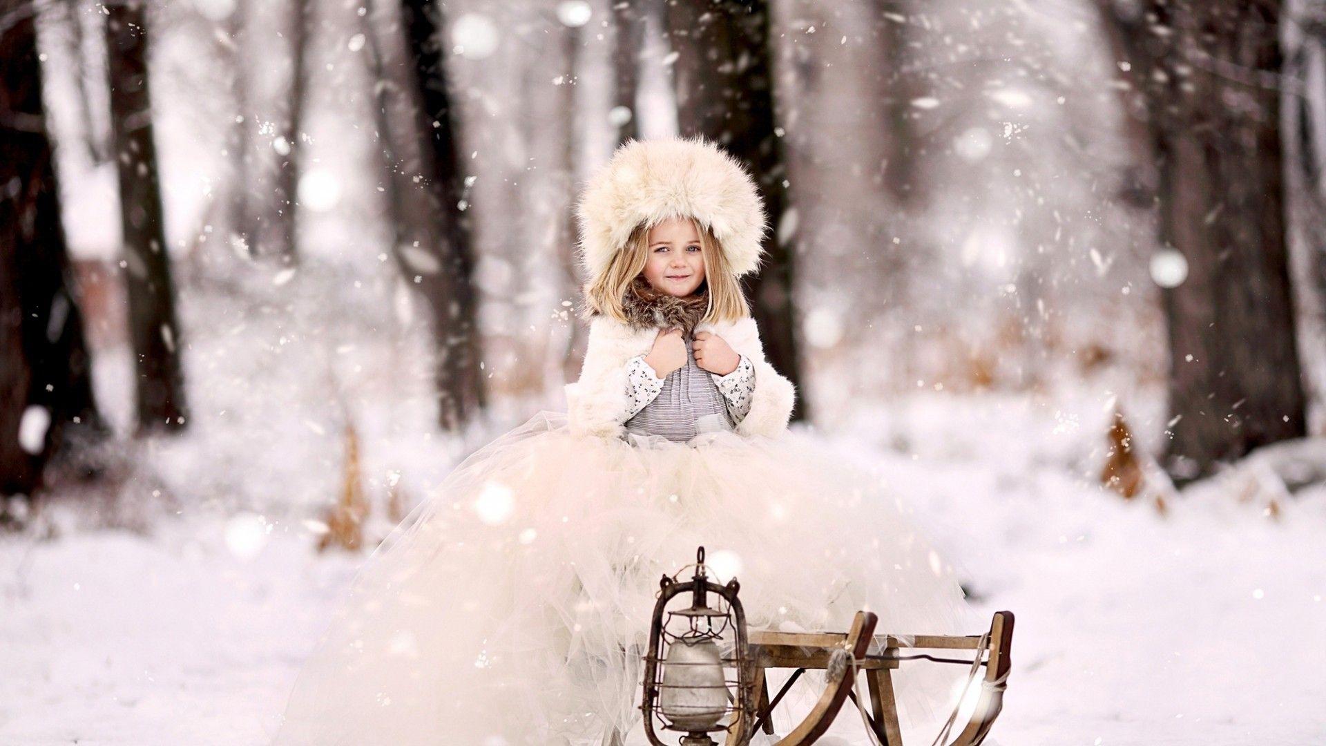 1920x1080 children snow lantern fur Wallpaper HD / Desktop and Mobile Background