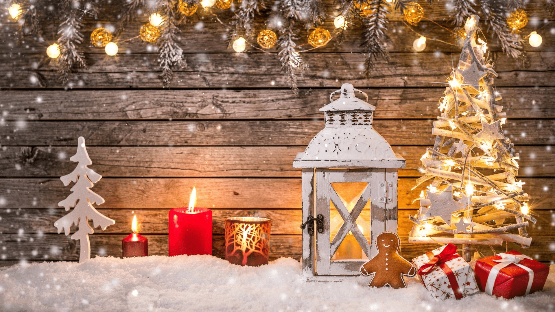 1919x1079 Christmas lantern in the snow live wallpaper [DOWNLOAD FREE]