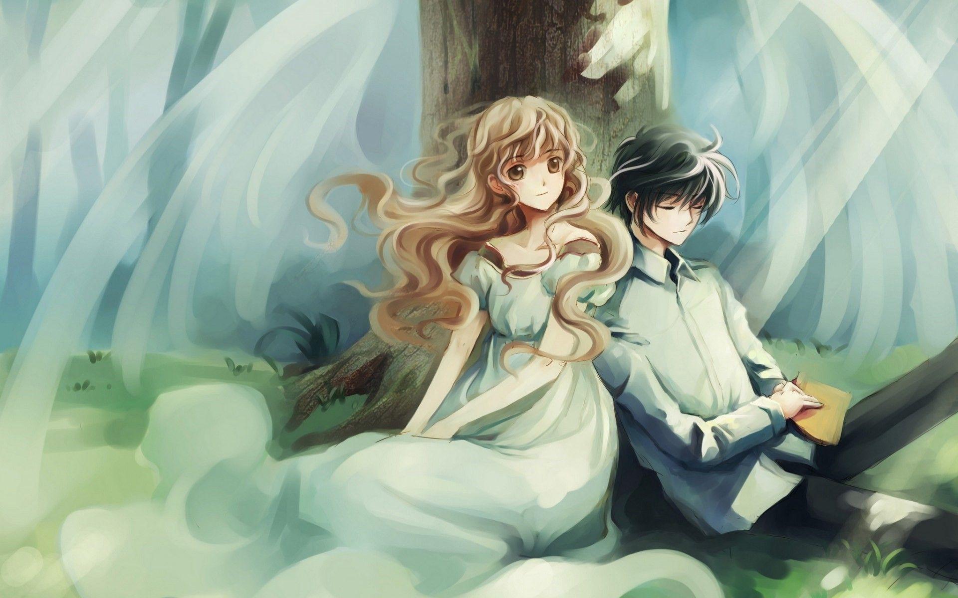 1920x1200 Romantic Anime Wallpaper