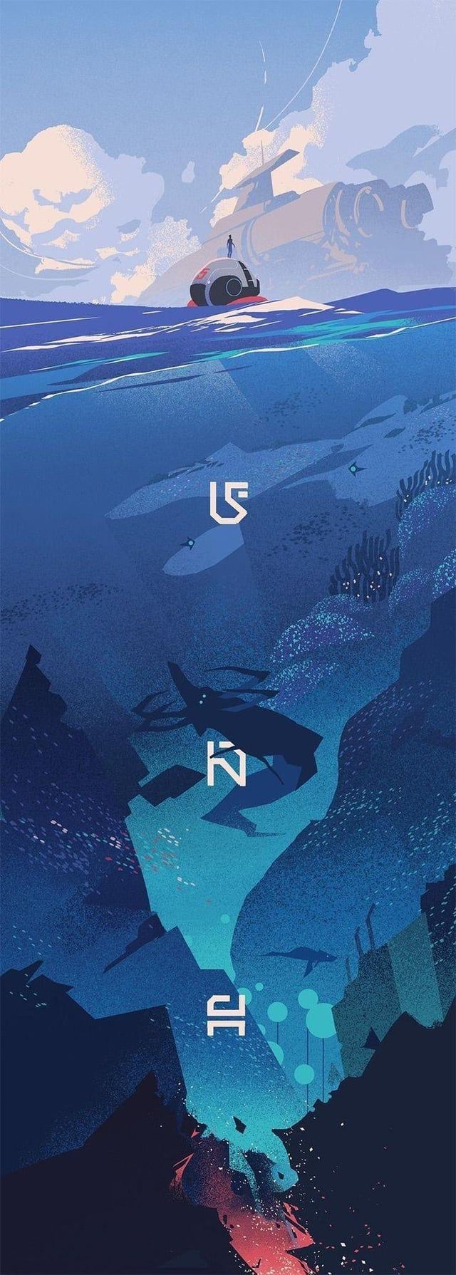 640x1790 Made my own lockscreen and homescreen with this nice wallpaper I found