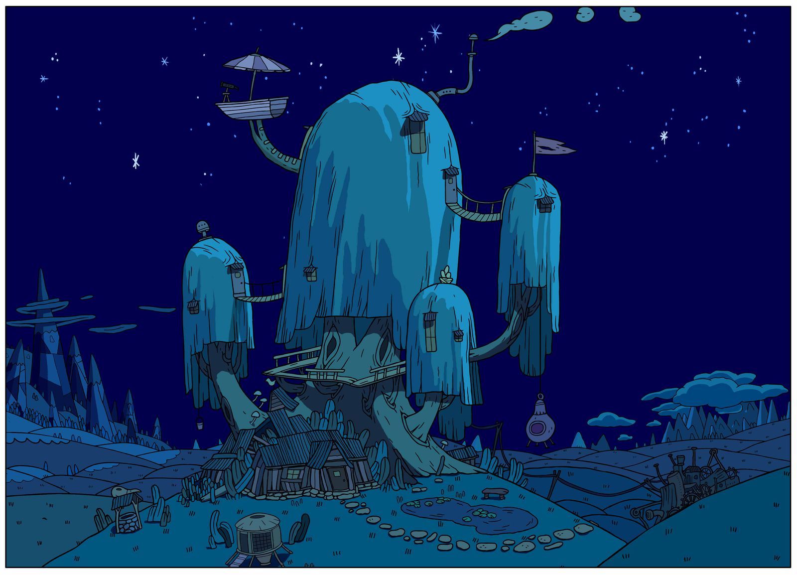 1600x1154 Adventure Time Tree House Wallpaper Club