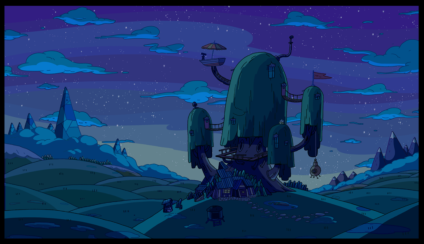 1400x807 Adventure Time on Cartoon Network, Background Paint (12). Image - Behance