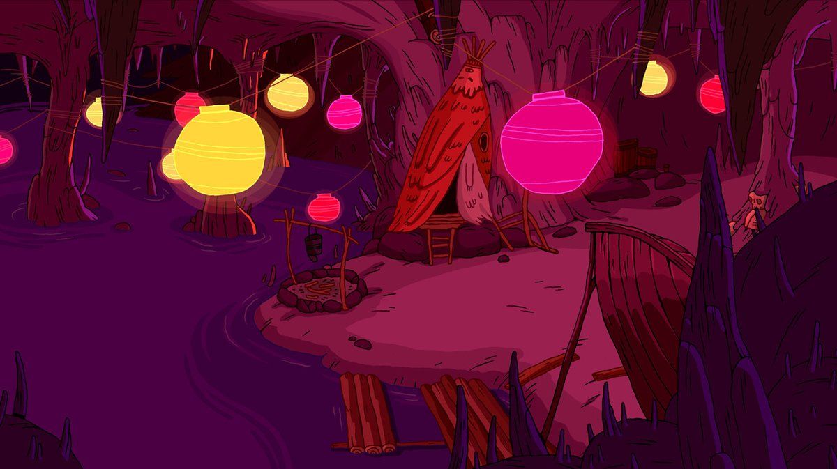 1200x673 Early background paintings from Adventure Time (2010–2018), created by Pendleton Ward, Frederator Studios Pieces painted