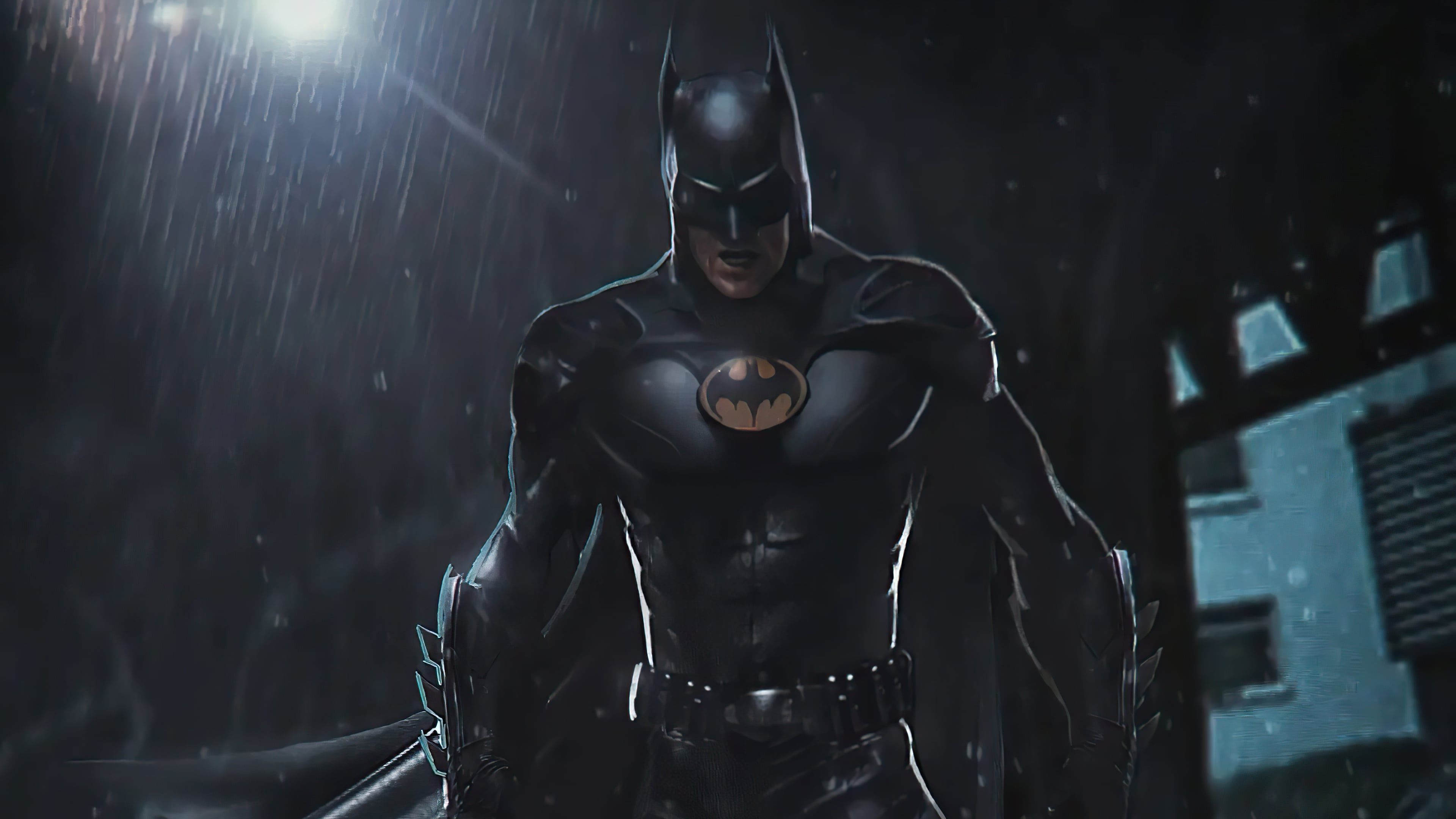 3840x2160 Batman in the rain Wallpaper 4K for Desktop