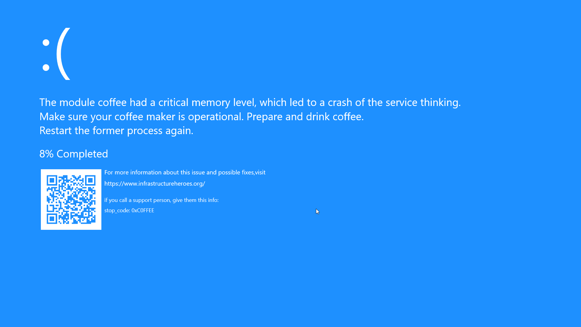 1920x1080 BlueScreen Coffee Wallpaper