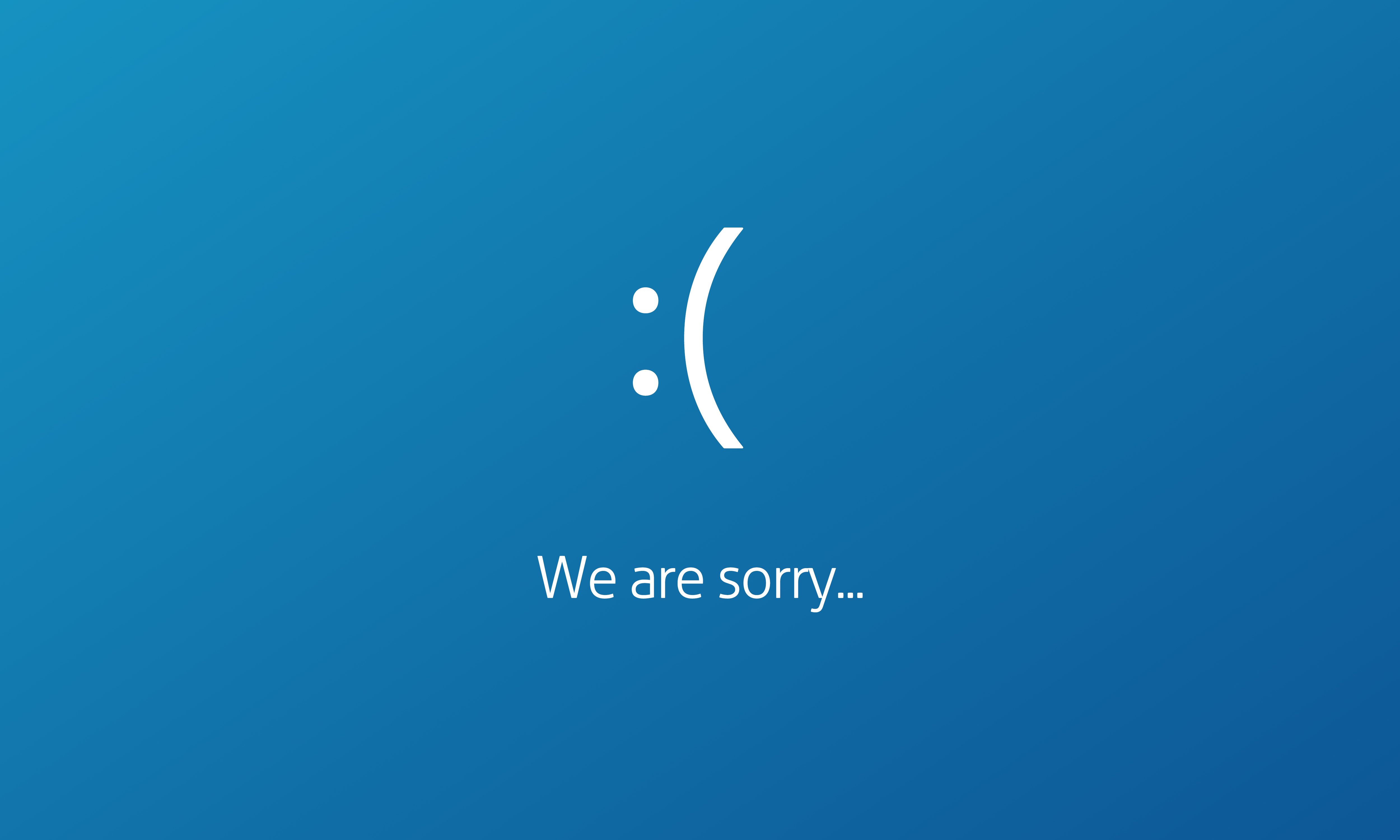 5000x3000 Microsoft Blue Screen Image. Free Image, Background and Wallpaper