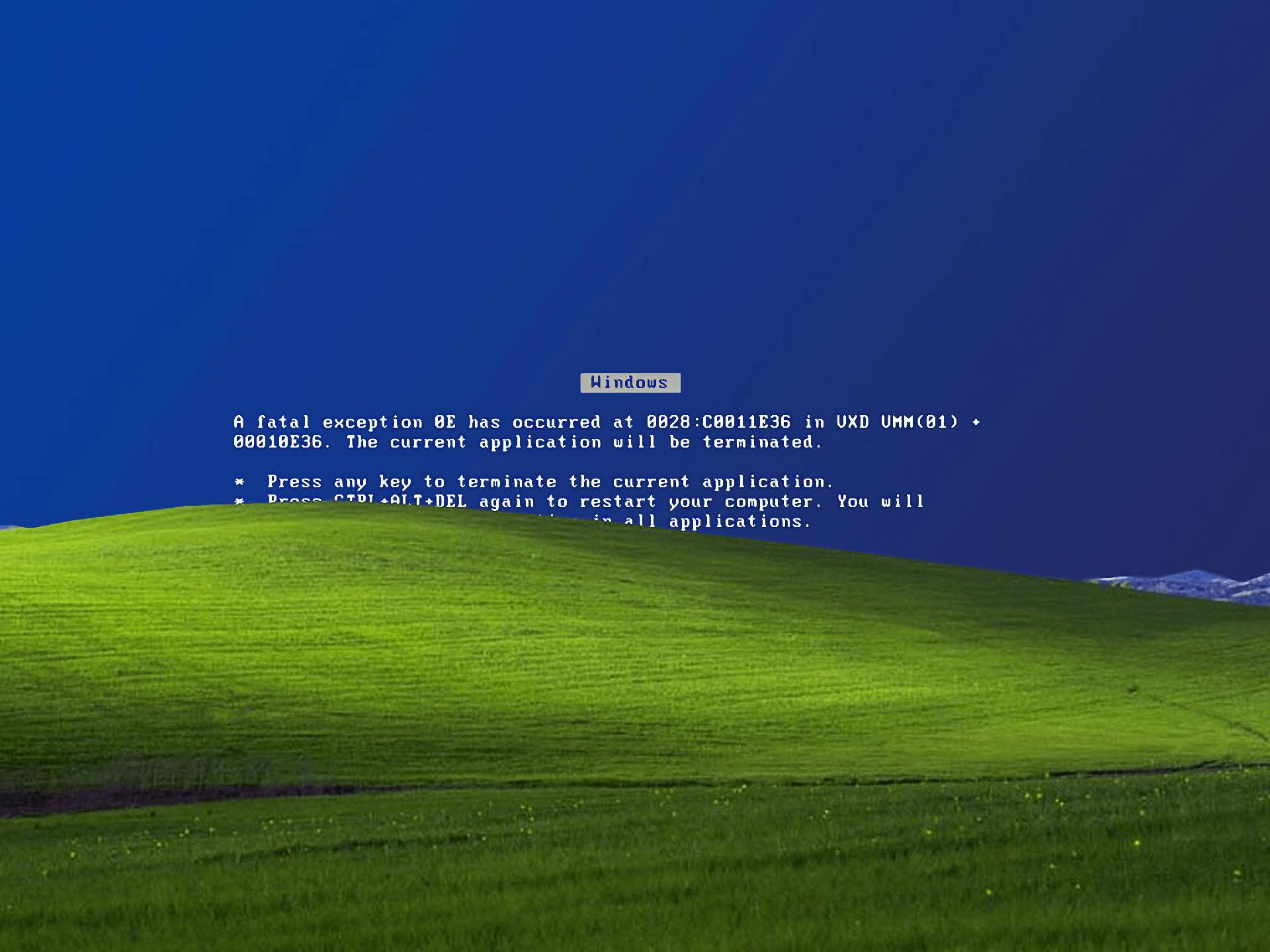 1920x1440 Download Windows XP Error Wallpaper