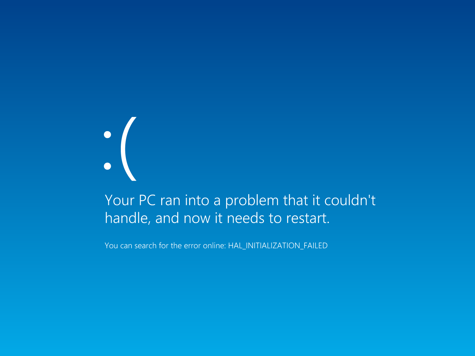1600x1200 Windows Crash Wallpaper
