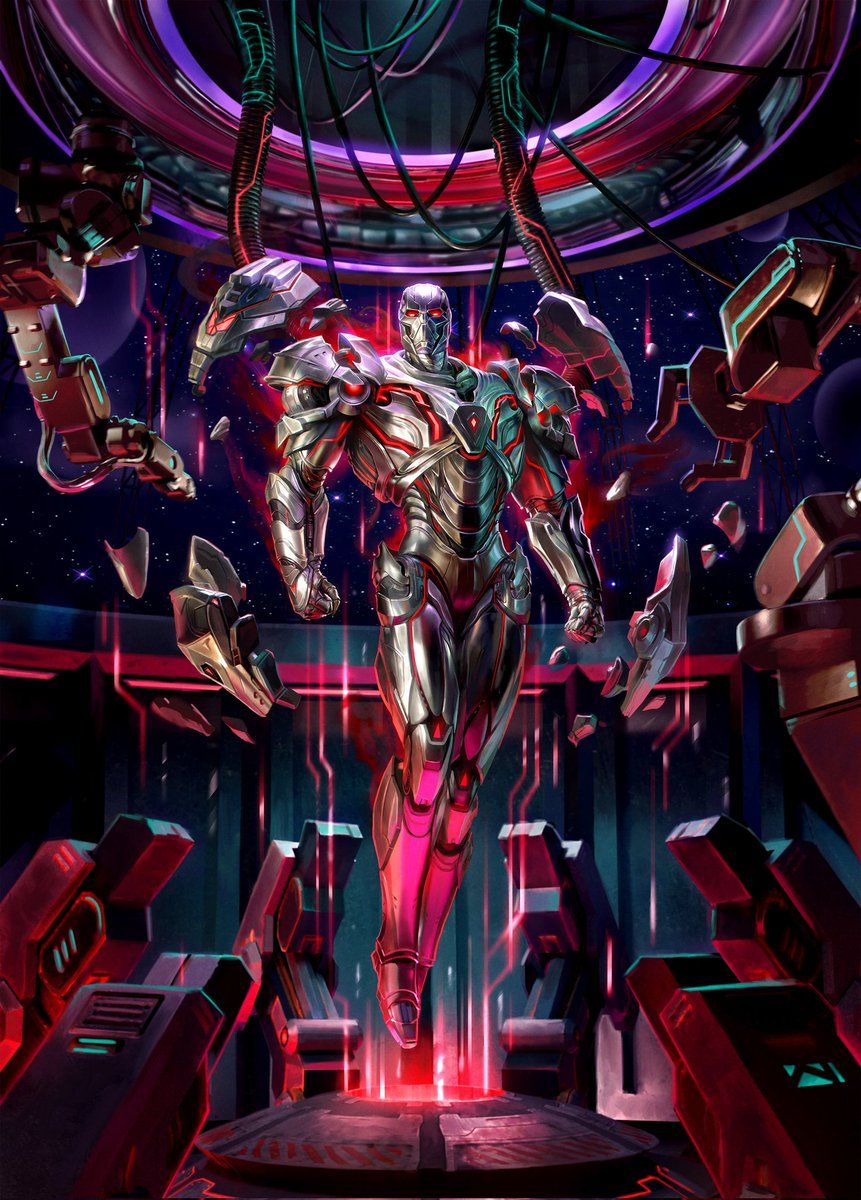 861x1200 Teklovossen, the Mechropotent. For Flesh & Blood: Bright Lights Art Directors: Robbie Wen, Sam Yang, MJ Fetesio. #fabtcg