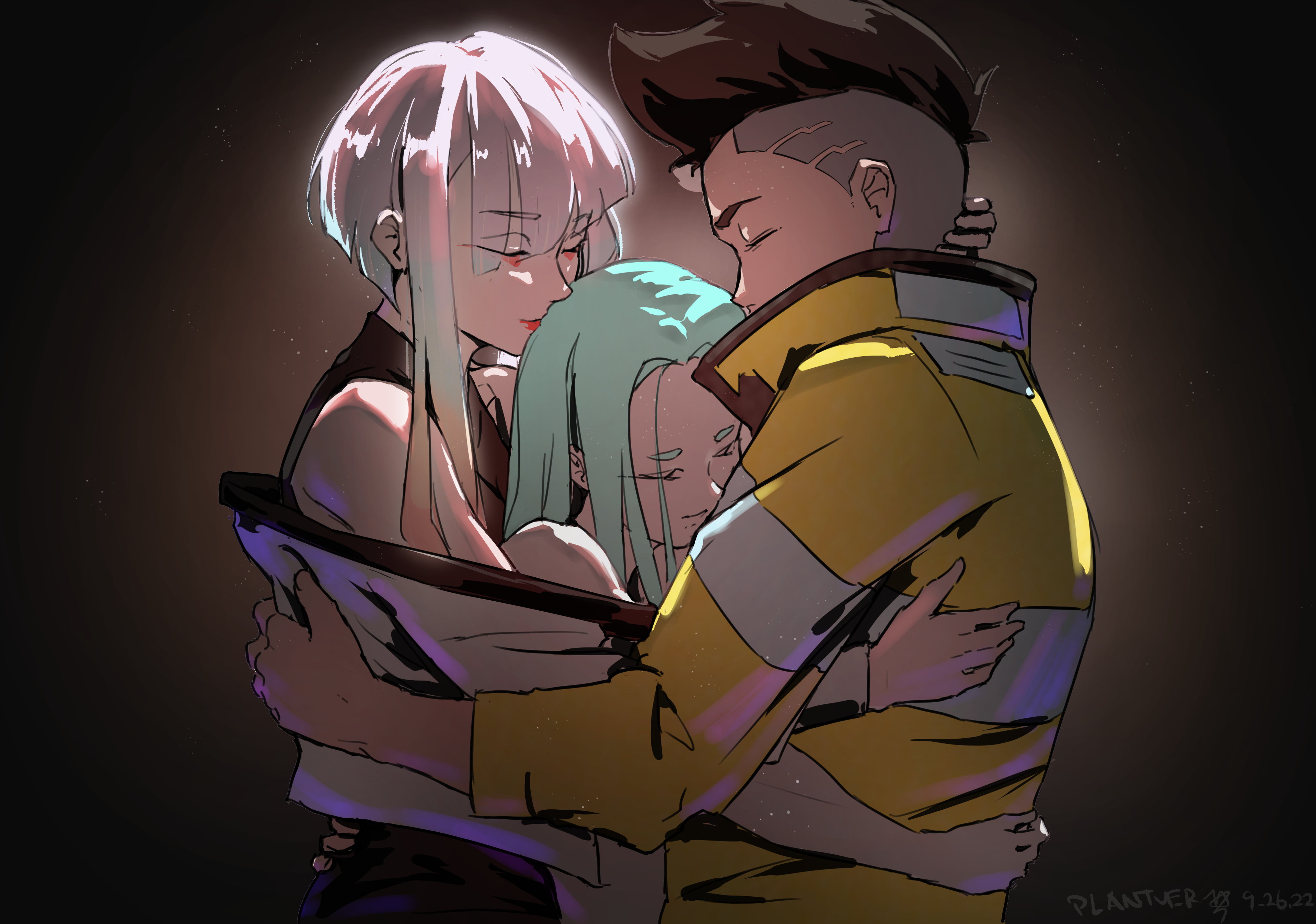 3834x2692 David, Lucy & Rebecca Friendship Cyberpunk Edgerunners Wallpaper, HD TV Series 4K Wallpaper, Image and Background