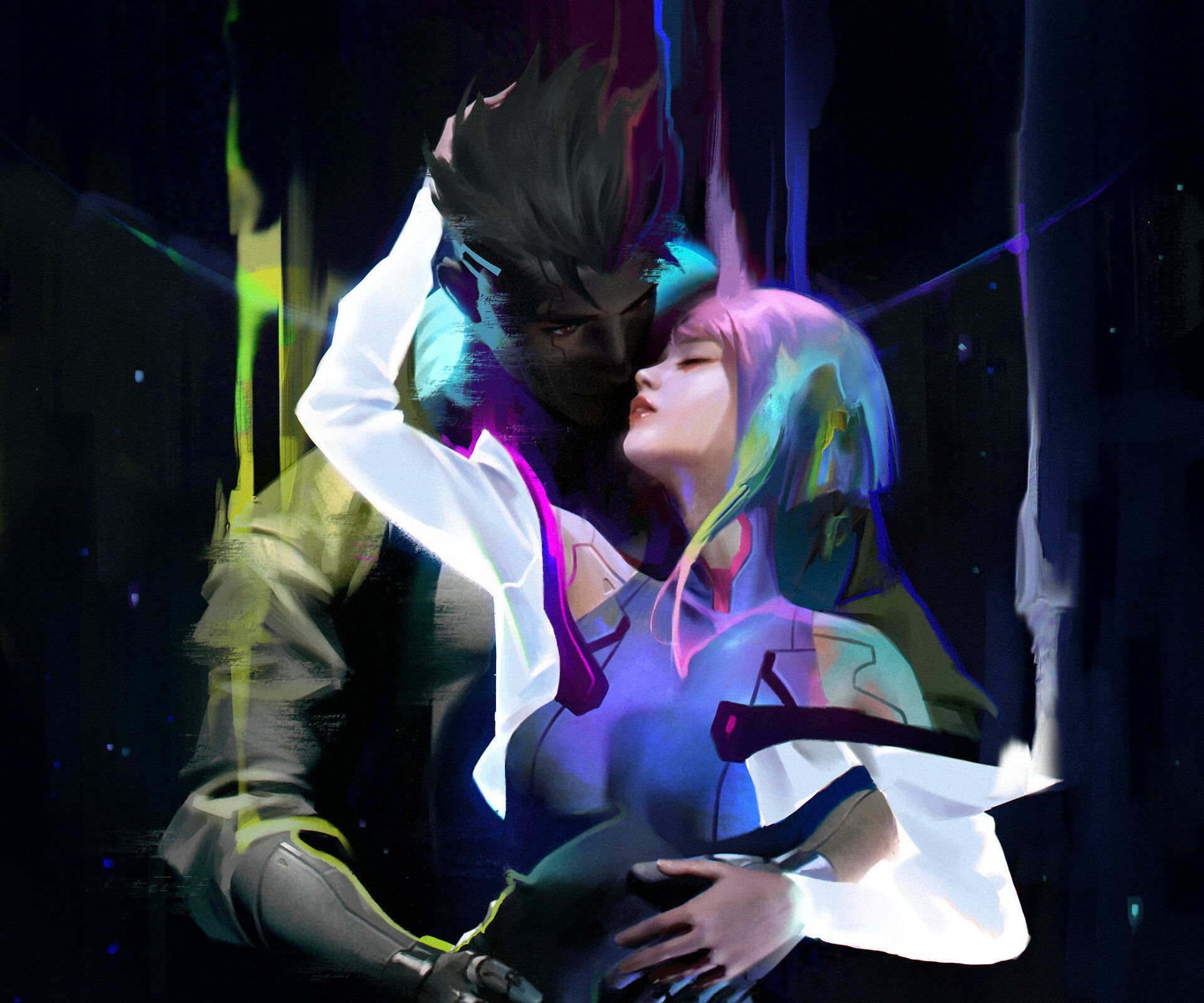 1920x1600 Cyberpunk Edgerunners HD: Lucy & David Anime Wallpaper