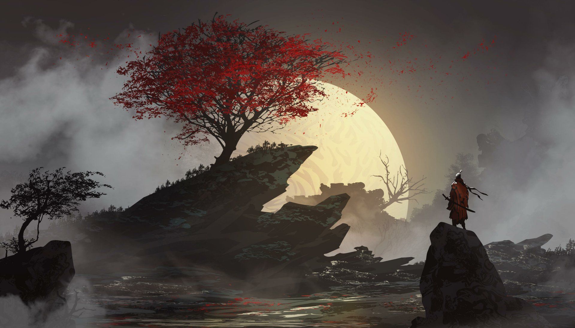 1920x1097 Epic Samurai Fantasy Warrior HD Wallpaper