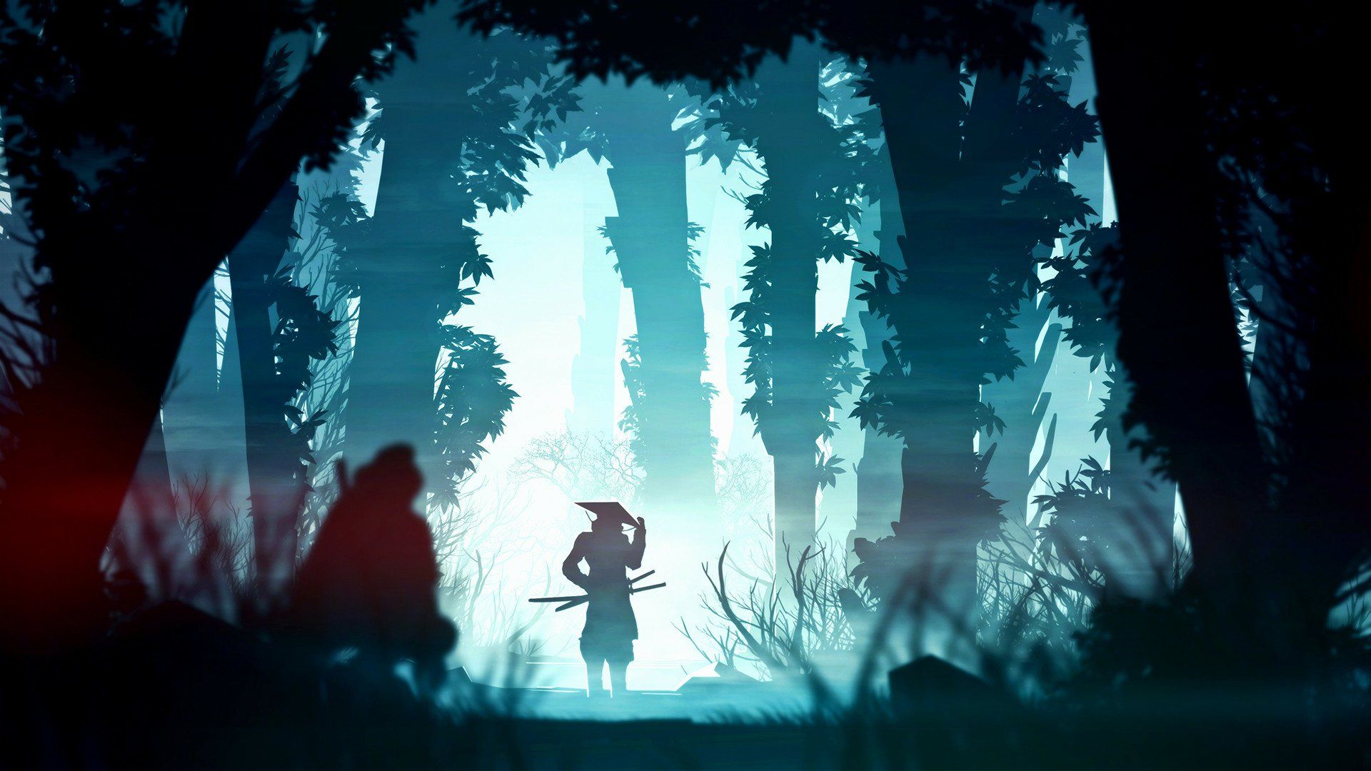 1920x1080 Samurai in the Fog Forest Fantasy Warrior Wallpaper by Michal Kváčx1080