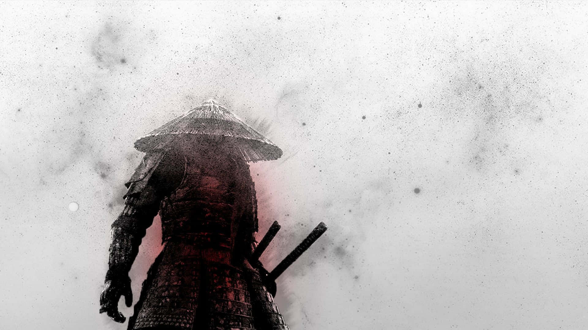 1920x1080 Download Ronin warrior standing strong with a sword under a cherry blossom tree Wallpaper