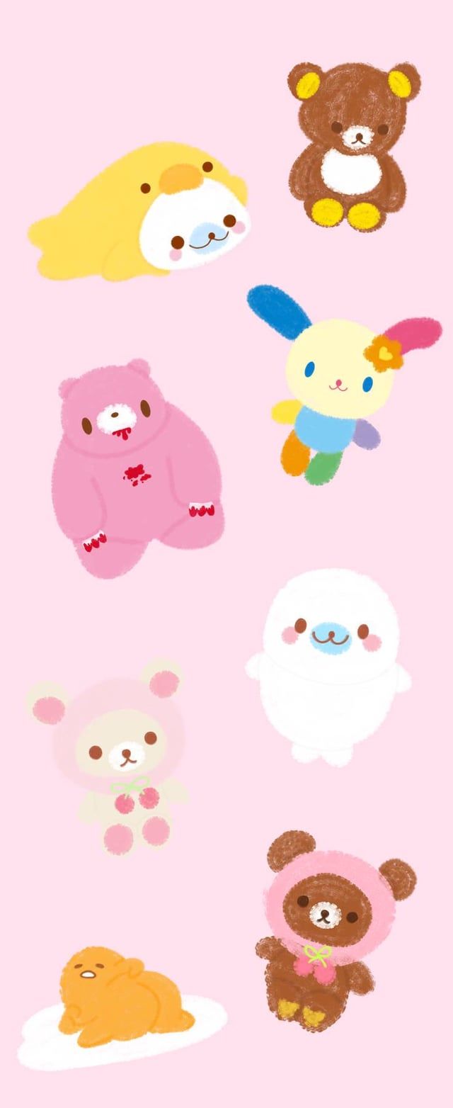 640x1564 Wallpaper I Made Featuring Sanrio And San X Characters!