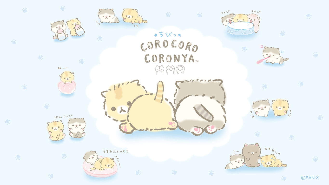 1366x768 Corocoro Coronya San X Kitten Wallpaper