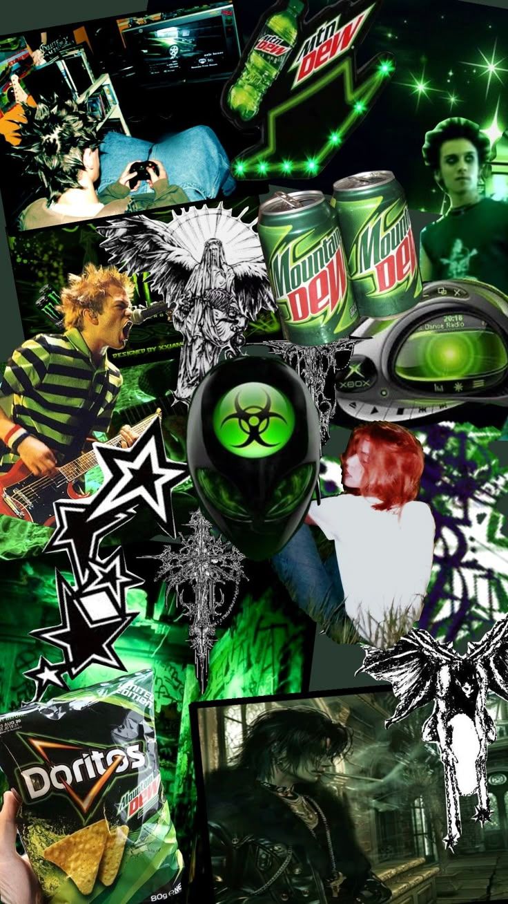 736x1308 early2000s s #cybercore #y2k #y2kaesthetic #cyberfuturism #olderbrothercore #emo Green Older Brother Core ☣