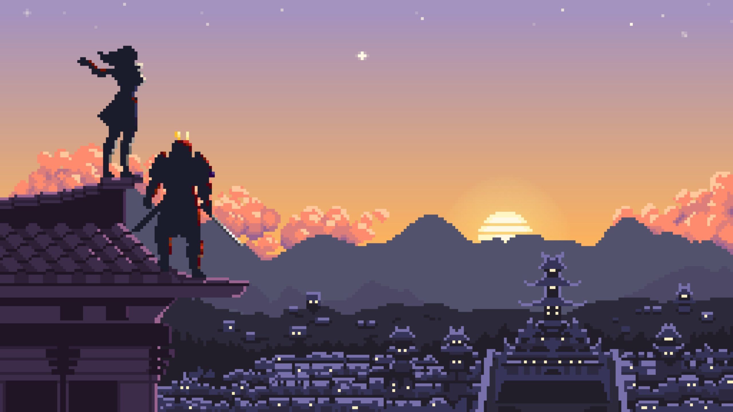 2560x1440 Chronicles of 2 Heroes Amaterasu's Wrath: retro platforming in feudal Japan